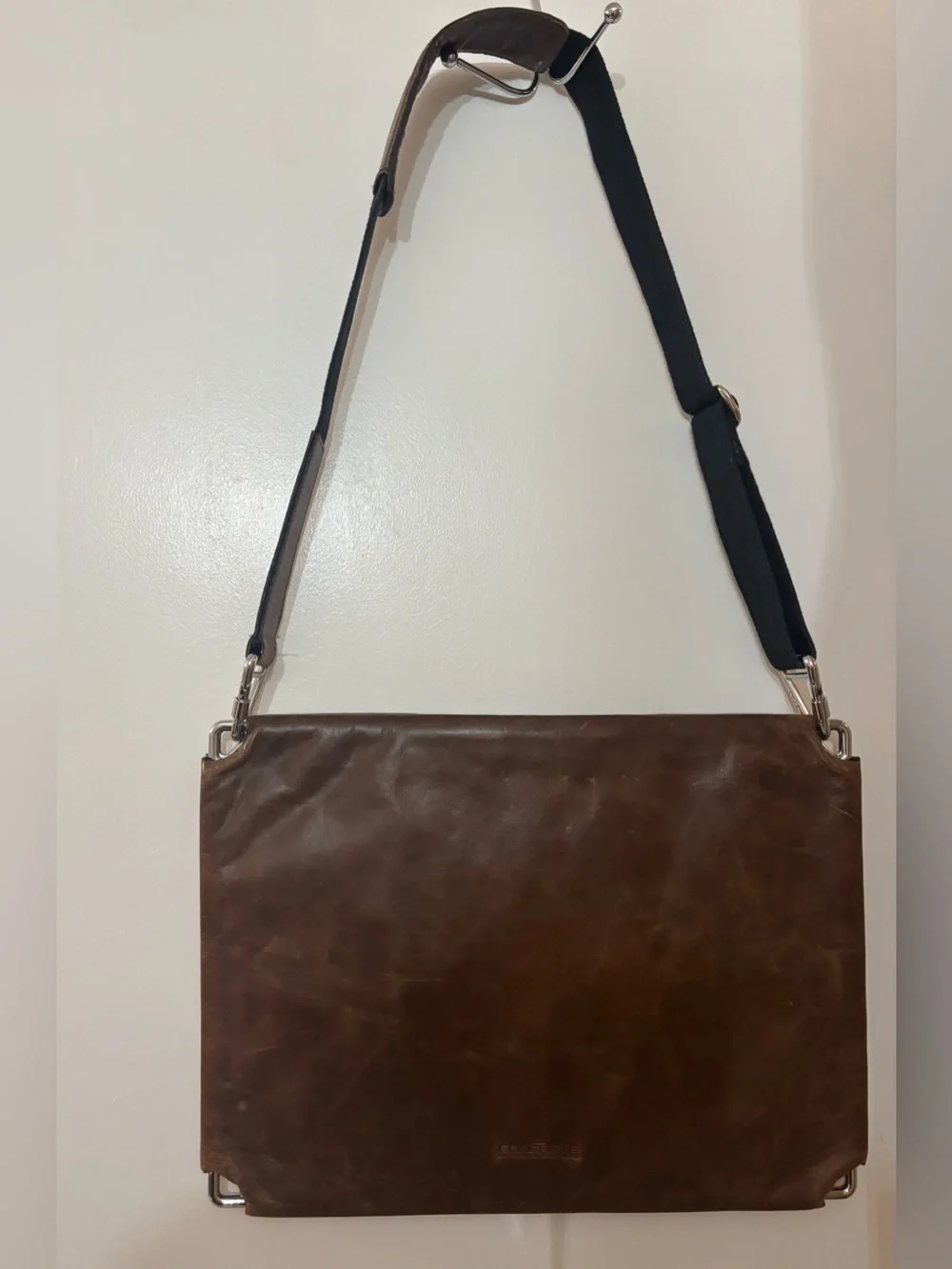 Concrete brown leather
